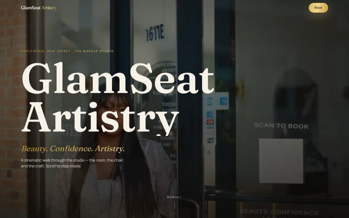 Desktop screenshot of the GlamSeat Artistry spec build home page