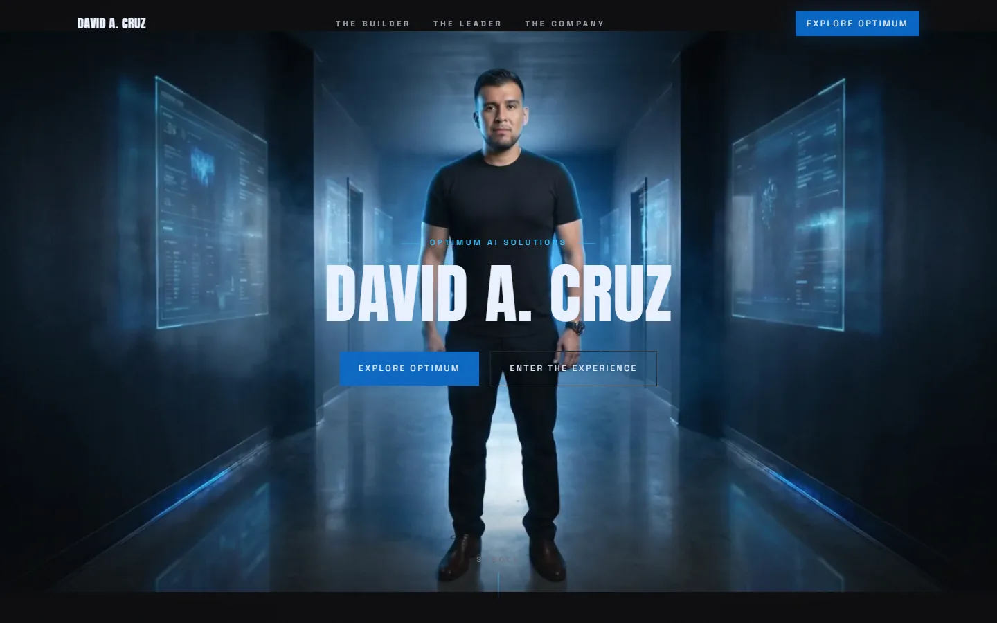 David A. Cruz's own site at desktop width, captured live