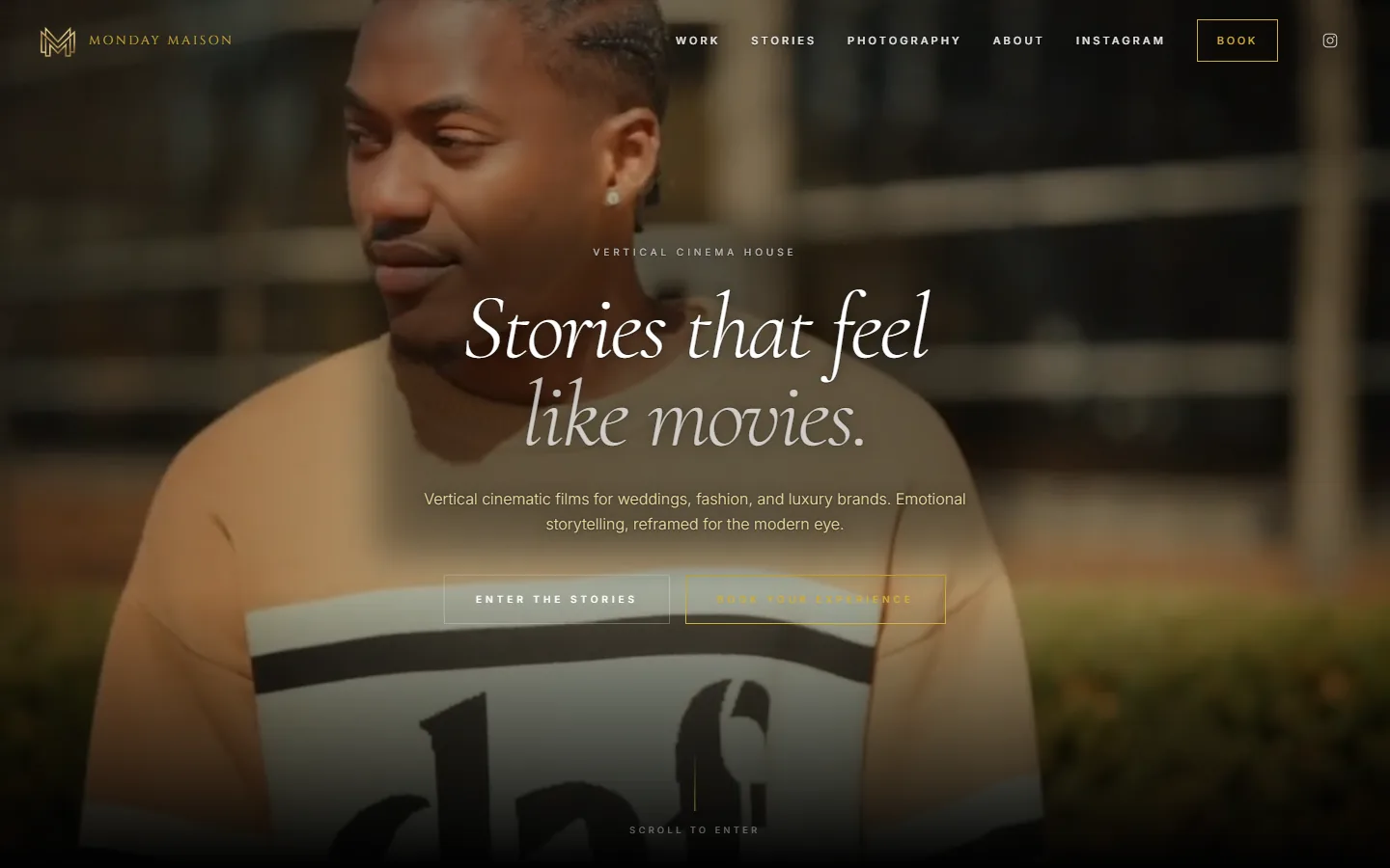 The Monday Maison homepage at desktop width, captured live